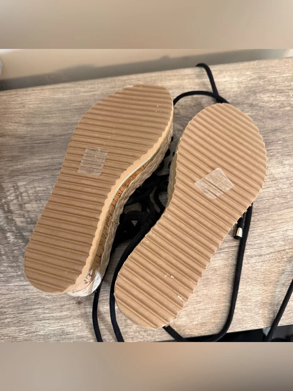 Nasty Gal Black Faux Suede Platform Sandals Women’s Size 9 US 7 UK 40 EU